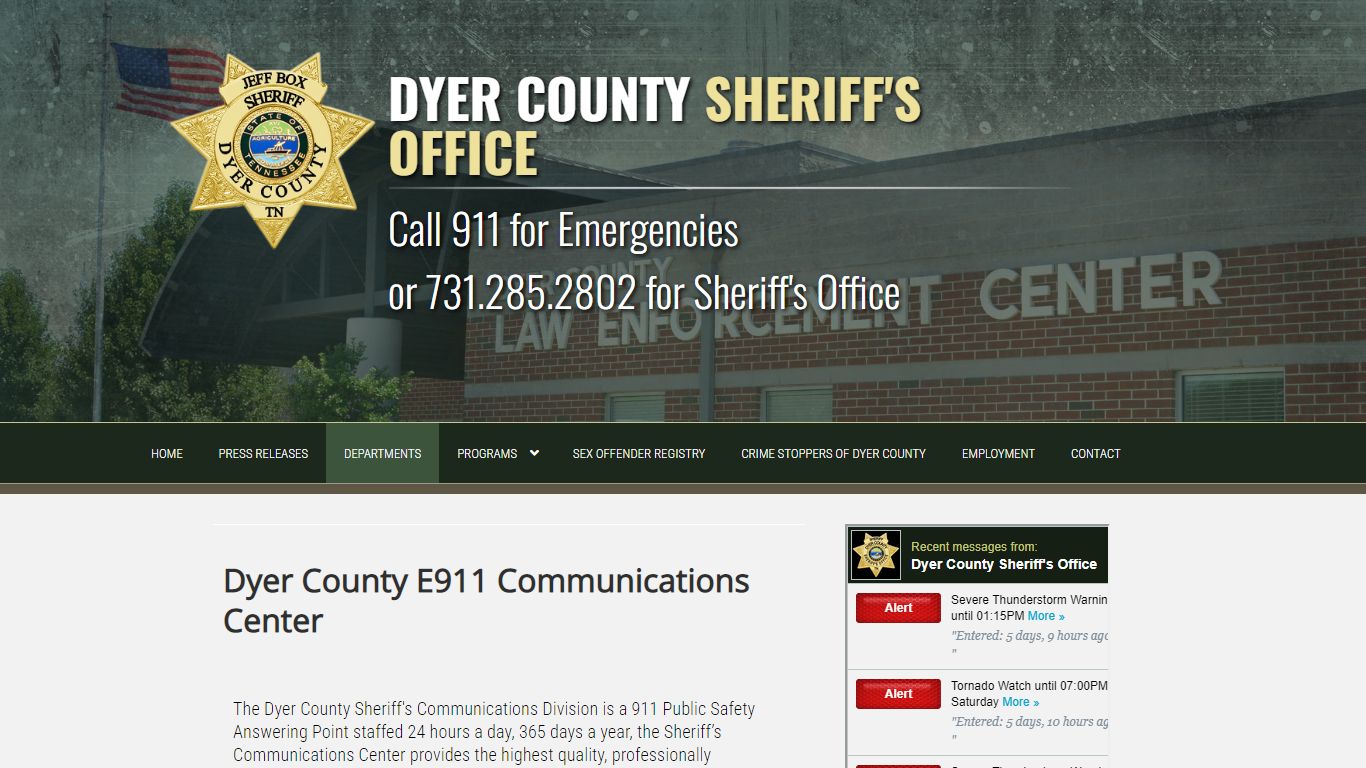 Departments - Dyer County Sheriff's Office - Tennessee